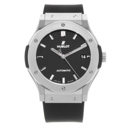 HUBLOT Classic Fusion Black Dial Black Rubber Men's 45mm Watch
